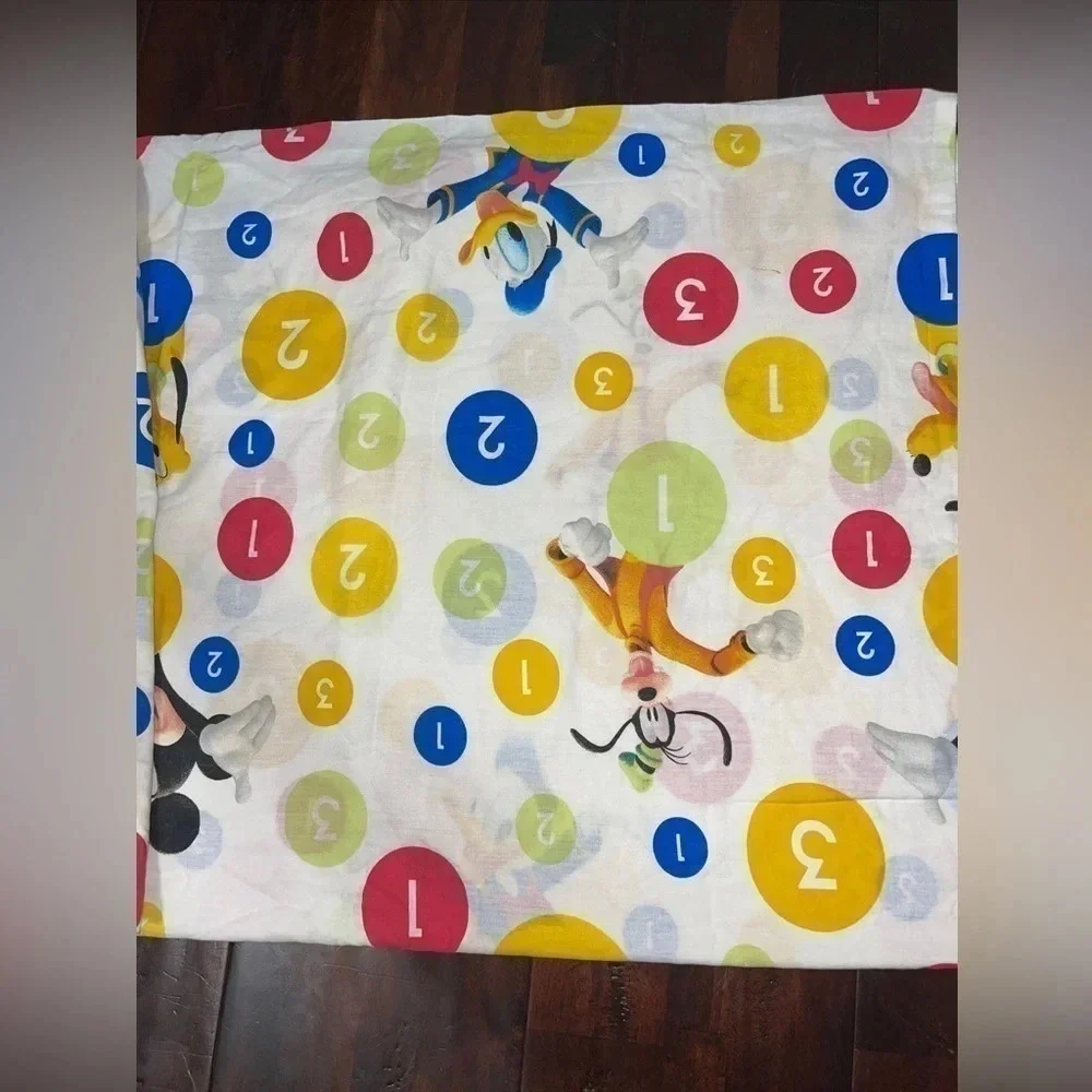 Vintage Disney Mickey Fun‎ With Numbers Twin Flat Sheet Pluto